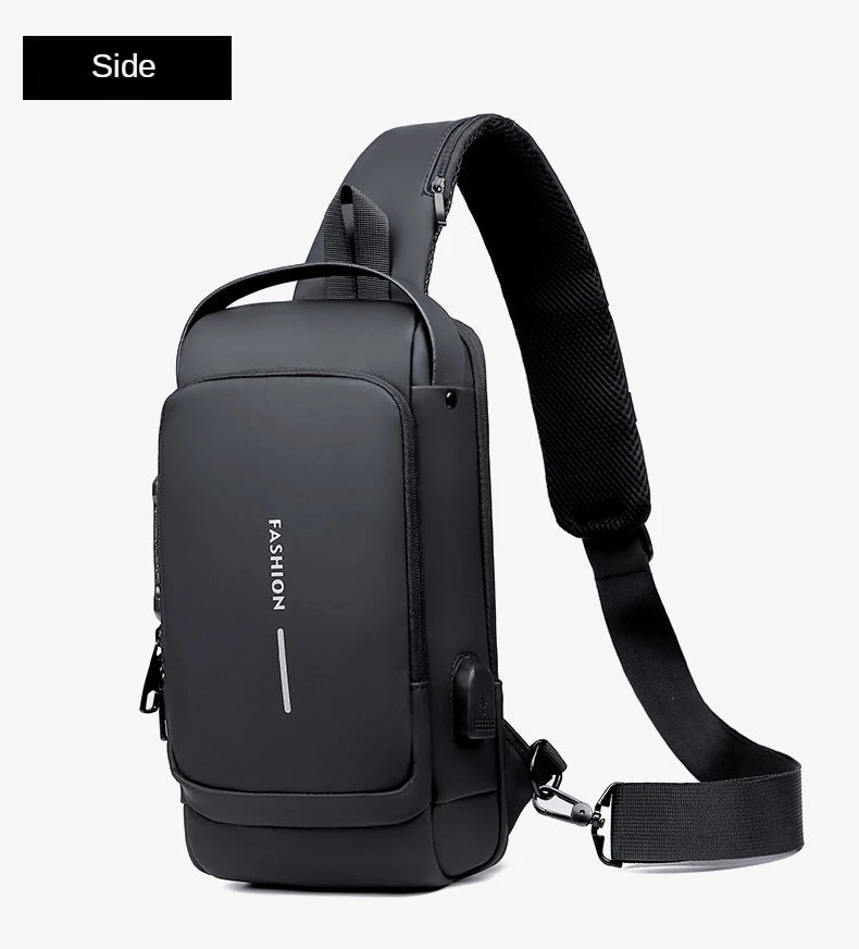 Mochila Anti-Furto com Carregador USB Slim Bag