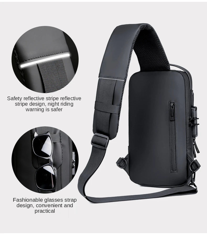 Mochila Anti-Furto com Carregador USB Slim Bag